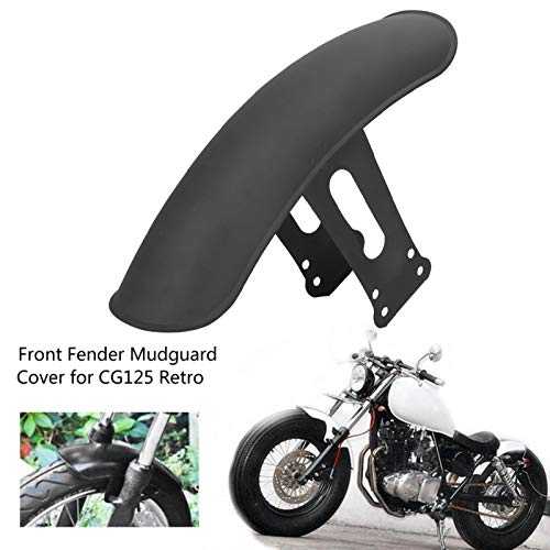Image of Universal Motorcycle Front Mud Flap Guard Fairing Mudguard Cover Mud Guard Front and Rear Compatible for CG125 Retro (Black), Automotive Exterior, Wheel s, s