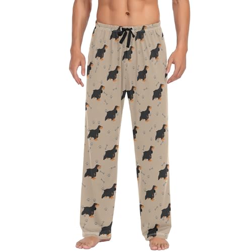 Men's Pajama Pants Soft Lightweight Lounge Sleep Cocker Spaniel Dog Pj Bottoms with Pockets Drawstring