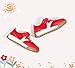 LUCKY STEP Kids Sneakers for Girls Boys Colorful Storybook Lightweight Running Shoes Hook and Loop Walking Anti-Slip Casual Shoes Athletic Unisex-Child Toddler(Red,Little Kid 13)