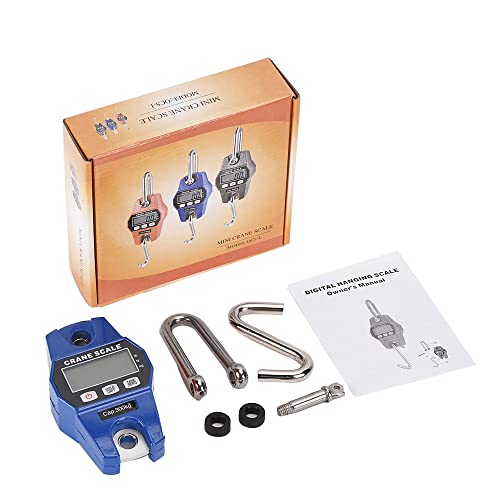 Digital Crane Scale 300Kg/660Lb Portable Mini Handheld Electronic Scale Fishing Scale, Hunting, Travel Luggage Weight, Farm Weighing, Father's Gift, Industrial Crane Scale (Navy Blue) #TOP7