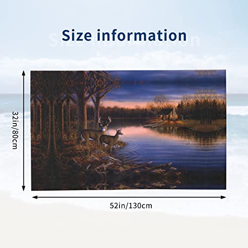 Lynsay Nature Wild Animal Deers Printed Bath Towel, Super Soft, Lightweight, High Water Absorption And Quick Drying Super Fiber Bath Towel #TOP2