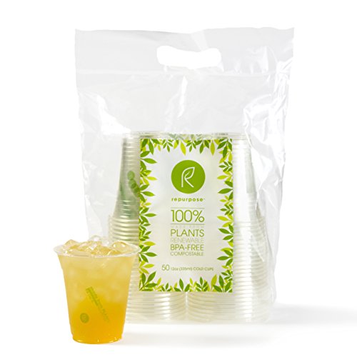 Repurpose 100% compostable plant based clear cold cup | 12 ounce …