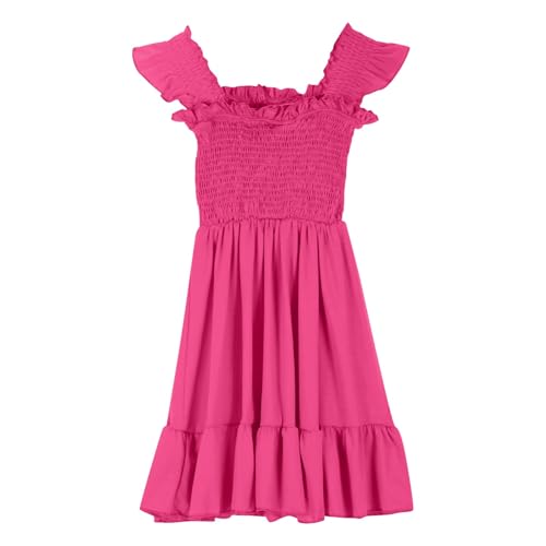 Girls Summer Dress Ruffle Sleeve A Line Casual Elegant Dresses for Toddler Girl Casual Swing Twirl𝘆 𝗦undress