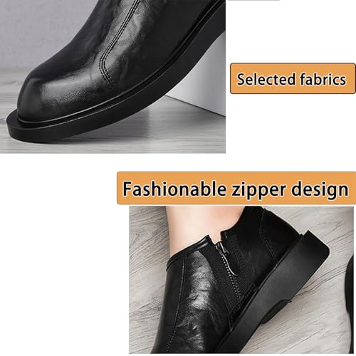 Men's Classic Leather Lined Oxfords Slip On Dress Shoes，Casual Dress Comfortable Wide Leather Dress Shoes for Men3