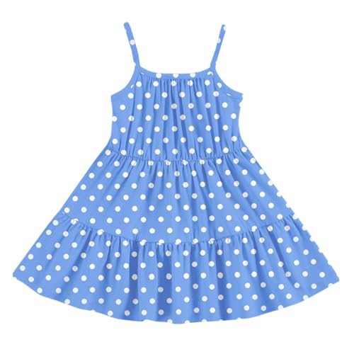 Girls Summer Dress Sleeveless Striped Tiered Casual Sundress Holiday Clothes, Ages 3-14 Years3