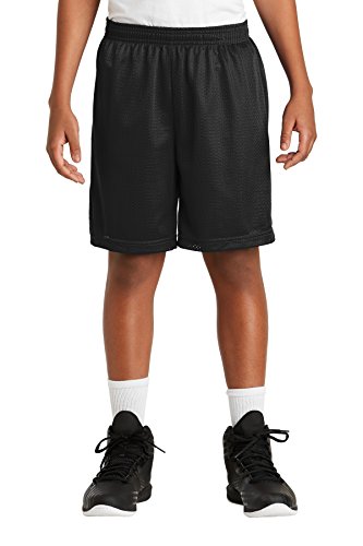 Sport-Tek Youth Posicharge Classic Mesh Short M Black #TOP17