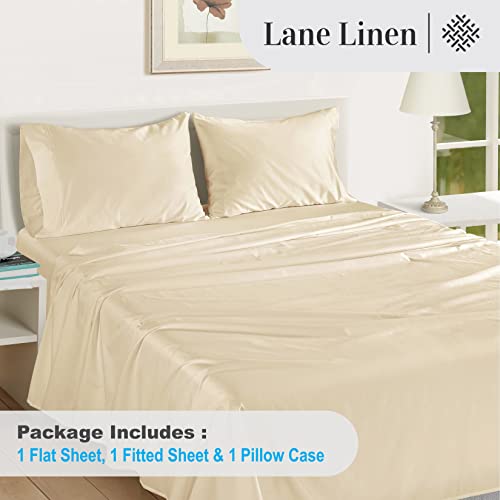 Image of LANE LINEN 100% Egyptian Cotton Bed Sheets Twin XL, Long Staple Soft & Comfy Sateen Weave No Pill Fade Resistant Machine wash Extra Long Twin Sheets for Hospital Bed -Moonstone