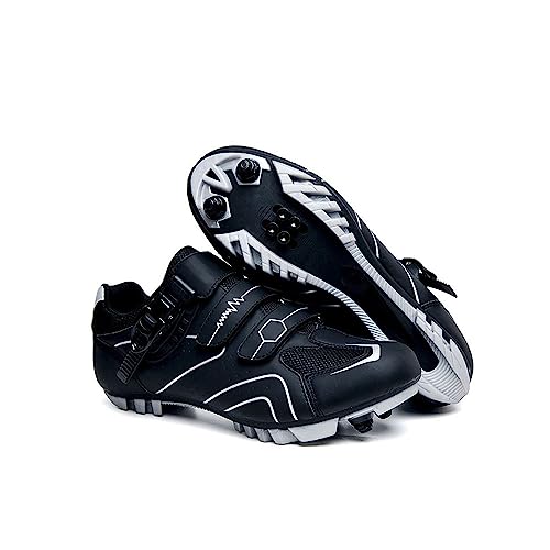 Chaussures Vtt Vélo Vitesse Baskets Hommes Plat Route Vélo Bottes Chaussures De Cyclisme Crampons Pédale Spd VTT Baskets Femmes Course,Rouge,37EUR