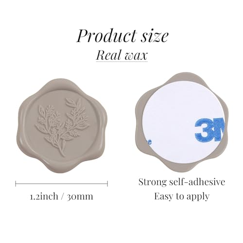 image for UNIQOOO Wax Seal Stickers - Eucalyptus Wedding Invitation Envelope Sea