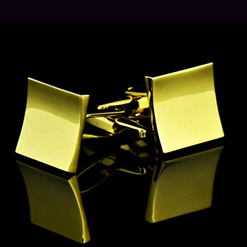 Mancuernillas Daesar cobre cuadradas cóncavas doradas miniatura 3
