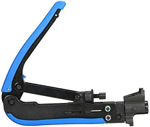RG6 Compression Tool Coax Cable Crimper Kit RG6 RG11 RG59 F81 with 20PCS F Compression Connectors - BlueYellow