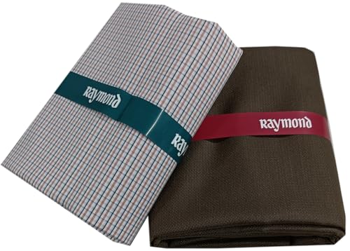 Image of Raymond Premium Unstitched Formal Shirt Fabric, Cotton Blend Stripes, 150 x 150 cm, Regular Fit, Professional Wear Collection
