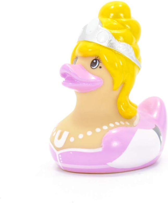 Pretty Princess (mini) Rubber Duck Bath Toy by Bud Ducks | Elegant Gift Packaging - "Prettier in pink! | Child Safe | Collectable