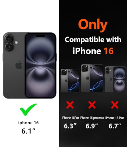 Image of Diverbox for iPhone 16 Case Clear [Compatible with MagSafe] [with Screen Protector + Camera Lens Protection ] Shockproof Phone case for iPhone 16 (Clear Magnetic)