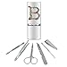 Letter B Floral Monogram Initial Stainless Steel Manicure Pedicure Grooming Beauty Care Travel Kit
