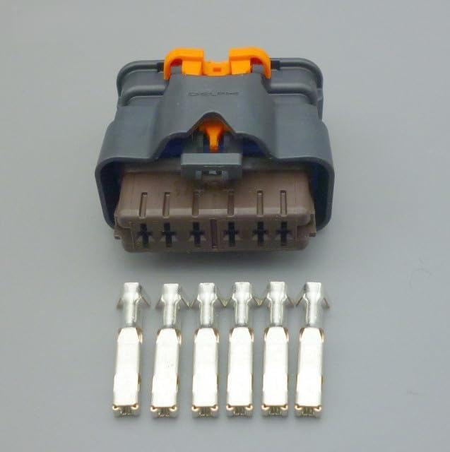 6 Pin Automotive Connector Wiring Harness Connector Plug with Terminal F84370019117E|Cables, Adapters & Sockets - (Color Name: 5set)