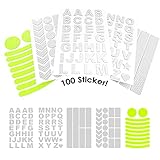 Weidebach® STARK REFLEKTIERENDE Reflektoren Aufkleber (60m weit) 100Stk. mit verschiedenen Formen/Farben | Reflektor selbstklebend | Reflektor Aufkleber | Fahrrad Sticker reflektierend | universal