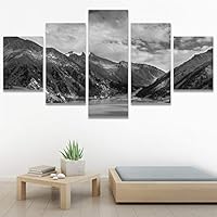 SIGNWIN 5 Panel Canvas Wall Art High Contrast Scenery for Home Decorations Ready to Hang - 60