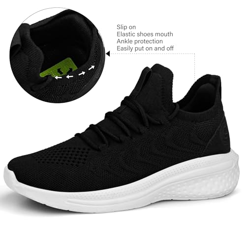 Image of Pujcs Mens Tennis Shoes Slip on Sneakers Ligthtweight Wlking Running Shoes for Work Gym Workout Sports Atheletic