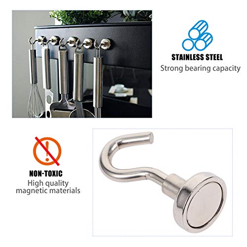 ULTECHNOVO 5Pcs Ganchos de Ímã Ganchos Magnéticos Pesados ??Ganchos de Grinalda de Porta Ponto de In