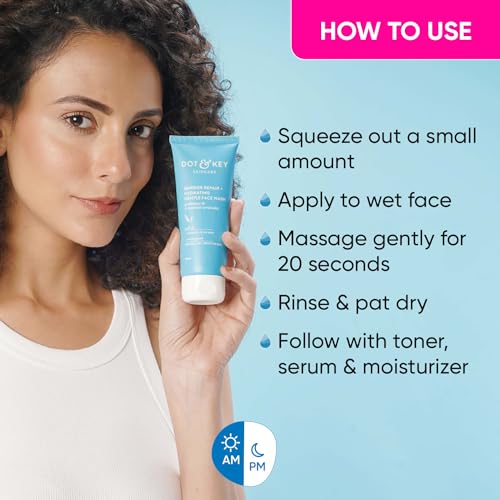 DOT & KEY Barrier Repair + Hydrating Gentle Face Wash With Probiotic|Ceremide Face Wash|Face Wash For Dry Skin,Normal Skin&Sensitive Skin|Gently... - Image 7