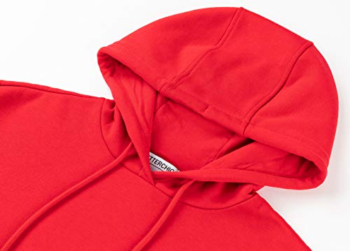 Betterchic Women's Casual Hooded Sweatshirt Soft Brushed Fleece Pullover Hoodie (Red,S #TOP2