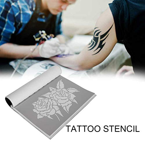 Set of temporary tattoo stencils booklet with 30 different reusable