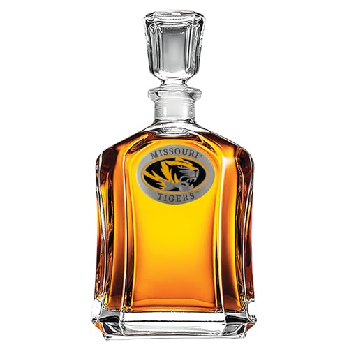 Image of Heritage Pewter Missouri Capitol Decanter | 24 OZ Whiskey Decanter for Liquor with Airtight Stopper | Expertly Crafted Pewter Glass