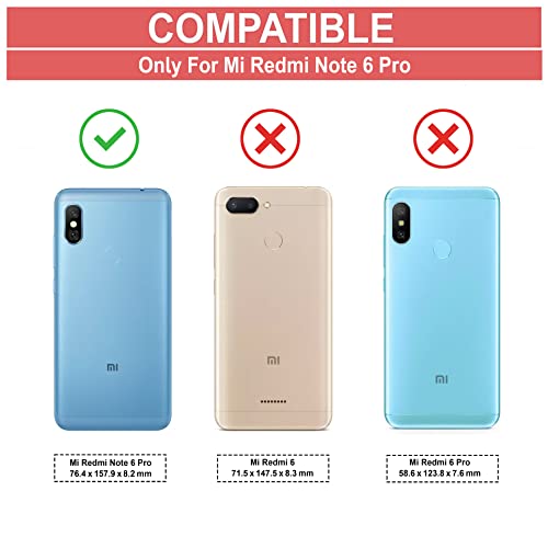 Image of Zapcase Back Case Cover for Mi Redmi Note 6 Pro | Compatible for Mi Redmi Note 6 Pro Back Case Cover | Clear Case with Camera Protection | (TPU + PC | Matte Black)