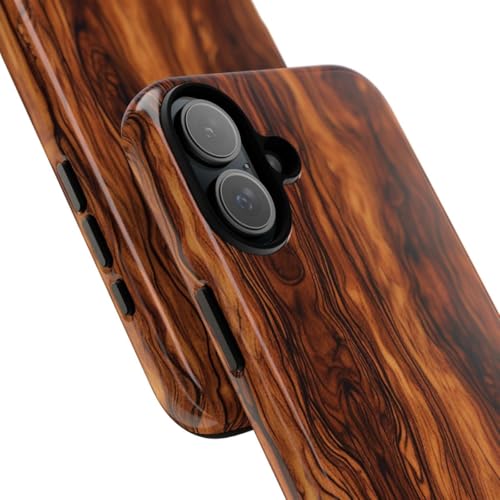 Coque rigide iPhone 16 Plus marron vernie à haute résistance