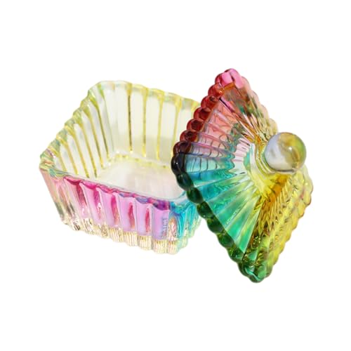 Heart Shaped Nails Art Glass Dappen Dish Crystal Glass Cup With Lid Liquids Crystal Cup Crystal Bowl