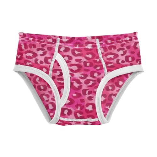 Boys' Exclusive Briefs Toddler Underwear 95% Combed Cotton Boxerbriefs 2T Leopard Cheetah Pink 6