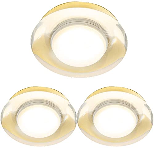 Paquete de 3 focos LED de 3,9 Pulgadas con Foco de Cristal, empotrables de Techo, 3 W, 5 W y 7 W, para Sala de Estar. Tamaño del Orificio: 50-95 mm, 7 W, 3000 K.
