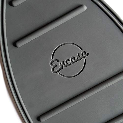 Image of Encasa XO Silicon Mat for Hot Iron Rest - Heat Resistant, Anti - Slip, Thicker Pad for Protecting Your Table During Ironing, Non-Burning, Machine Washable, Durable - Grey