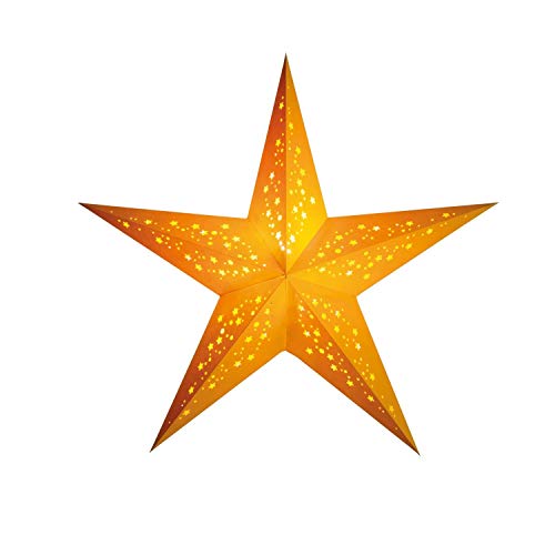 Preisvergleich Produktbild mitienda mit Liebe gemacht Papierstern, Weihnachtsstern mia gelb, Weihnachtssterne, Leuchten, Weihnachten, Fensterdeko für Weihnachten, Papierstern