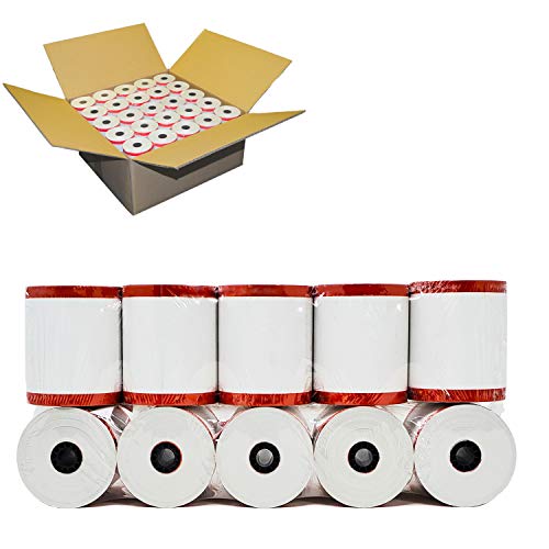 Nayelish (Core) 3-1/8 x 230' (2 Cases - 100 Rolls) Thermal Paper Rolls With Red Start Mark TM-T88 T-20 T-90 Bixolon SRP-350 370