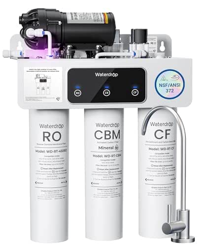 Waterdrop WD-T3-M Remineralization Reverse Osmosis Water Filter, NSF/ANSI 372 Certified,