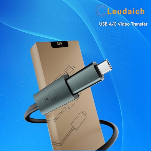 Image of Leudaich 2-in-1 USB-A /C Video Transmission Cable Suitable for 15.6'' Triple Monitor, Design for without Full-Featured Type-C Ports laptop connect tri-screen, Especially for Macbooks with M1 /M2 /M3 chip