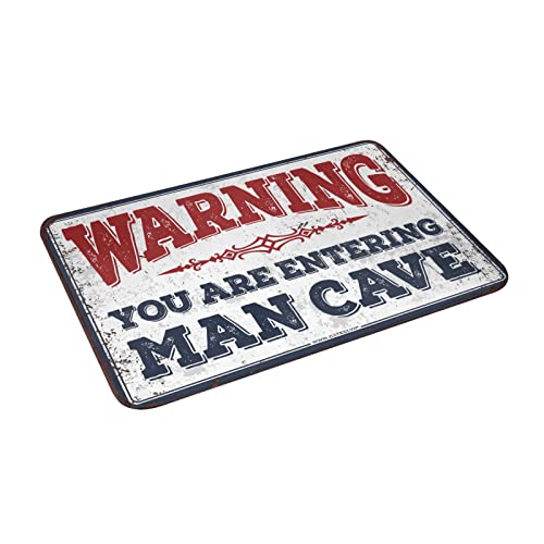 Tapis d'extérieur avec avertissement Man Cave pour terrasse et coin bar convivial - 5