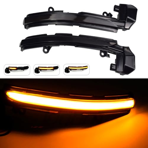 Yoegerery LED Dynamic Turn Signal Light ，Side Mirror Sequential Lamp Indicator Blinker for Jaguar XE XF XJ F-TYPE XK XKR I-PACE X760 X351 (Yellow)