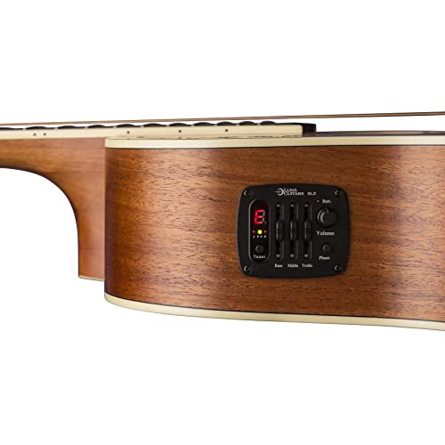 Luna Henna Oasis Select Spruce Acoustic/Electric Guitar, Open Pore Natural #TOP3