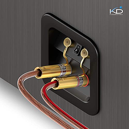 Image of KabelDirekt - Banana Plugs - 10 Pairs (for Speaker Wire, AWG 10-16, Allow Flexible Connection to Speakers, amplifiers, A /V receivers, Power amplifiers & Stereo Systems, Fixing Screws, Gold Plated)