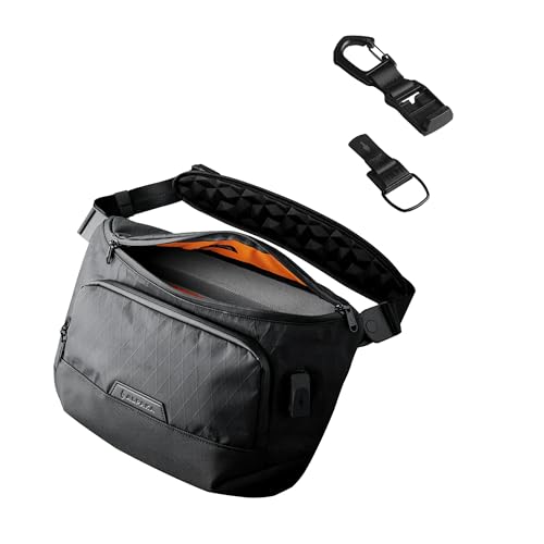 ALPAKA Bravo Sling Max Black HUB Carabiner Quick Release Key Clip - Magnetic Latch - Attach to Sling Bag, Belt Loops