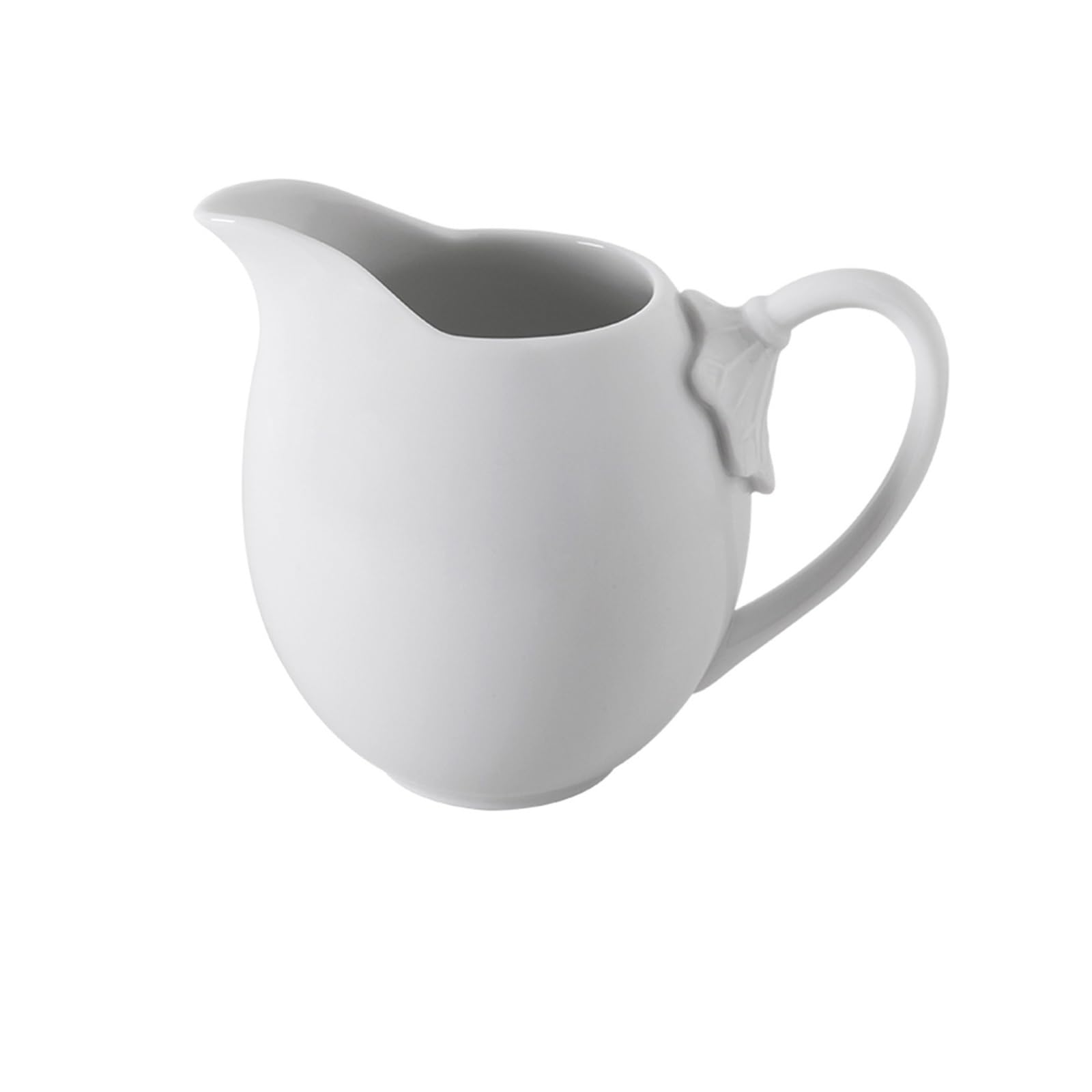 Sauciere Sauciere aus weißer Keramik mit Lotusgriff, Soßenschale aus chinesischem Porzellan Milchtöpfe(125ml)