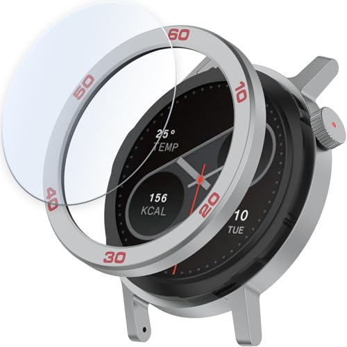 GYOKUYU For CMF BY NOTHING Watch Pro 2�u�ی샊���O +�K���X�t�B�����v�ی�Z�b�g NOTHING Watch Pro 2 �����O �h�o �K���X�f�� �����f�� �y�� ��U�h�~ NOTHING Watch Pro 2 �ی�