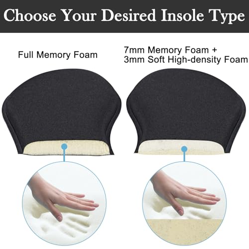 Image of Endoto Memory Foam Insoles for Skechers Shoes, Replacement Cushion Inserts for Men Shock Absorbing & Foot Comfort All Day(Color:Black,Size:US Men12-EU46)