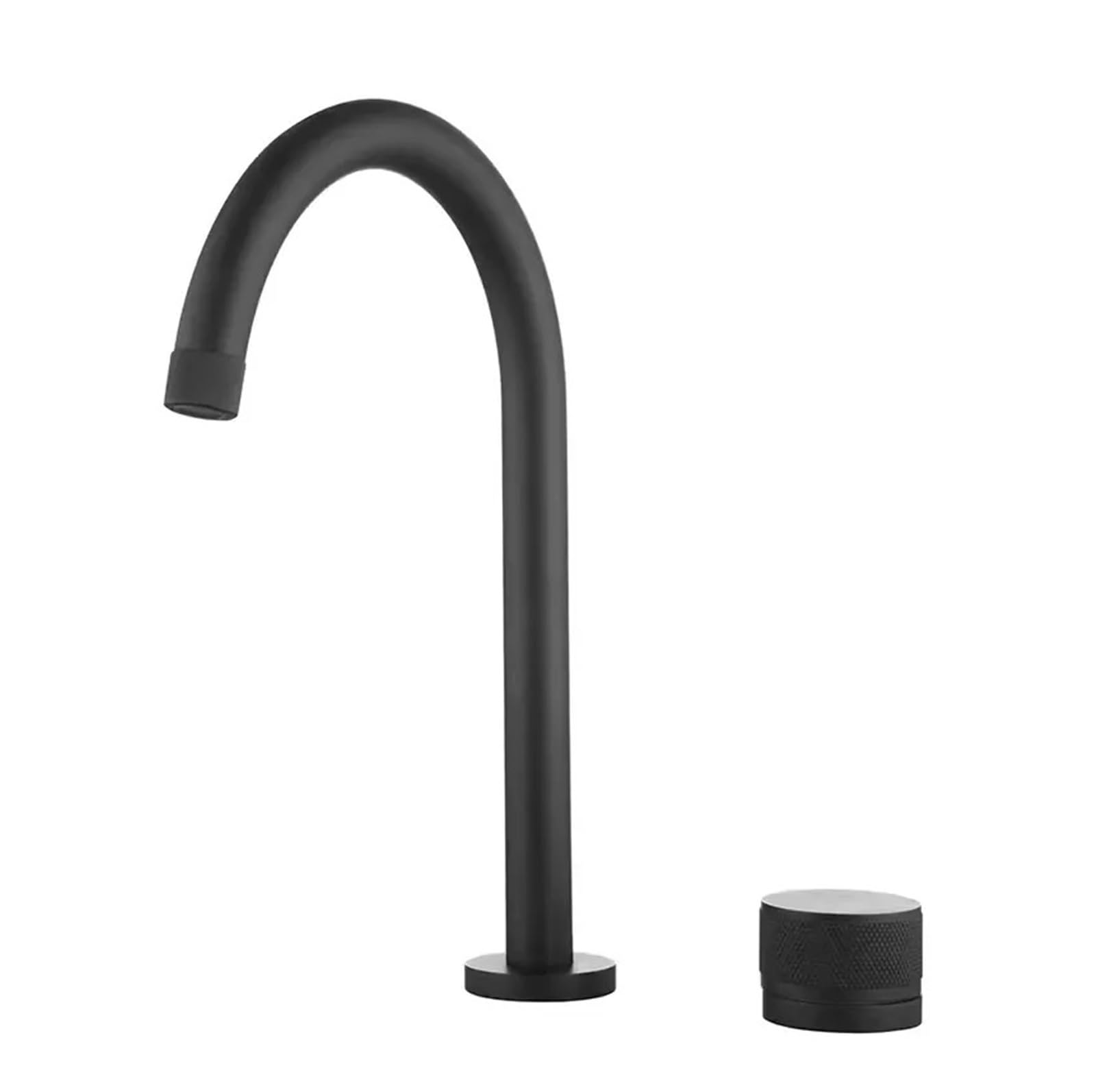 Black Basin Faucet Bathroom Faucet Two Holes Bathroom Sink Faucet Brushed Sink Tap Rotating Widespread Basin Tap(Black)