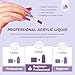 SAVILAND Acrylic Nail Kit Starter Set: Pink Nudes Clear Powder Liquid with Nail Brushes Files Forms Press On Nails for Beginners Home Salon Manicure DIY