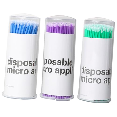 MAJORMENCH 使い捨てマイクロアプリケーター アイラッシュエクステンション用極細ブラシ まげ 眉毛 リップメイク対応 快適な使用感で化粧の仕