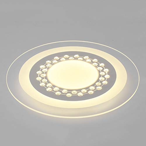 Plafonnier LED Nordique 46W Blanc Naturel 6000K Luminaire Rond Pour Salon et Bureau Modernes